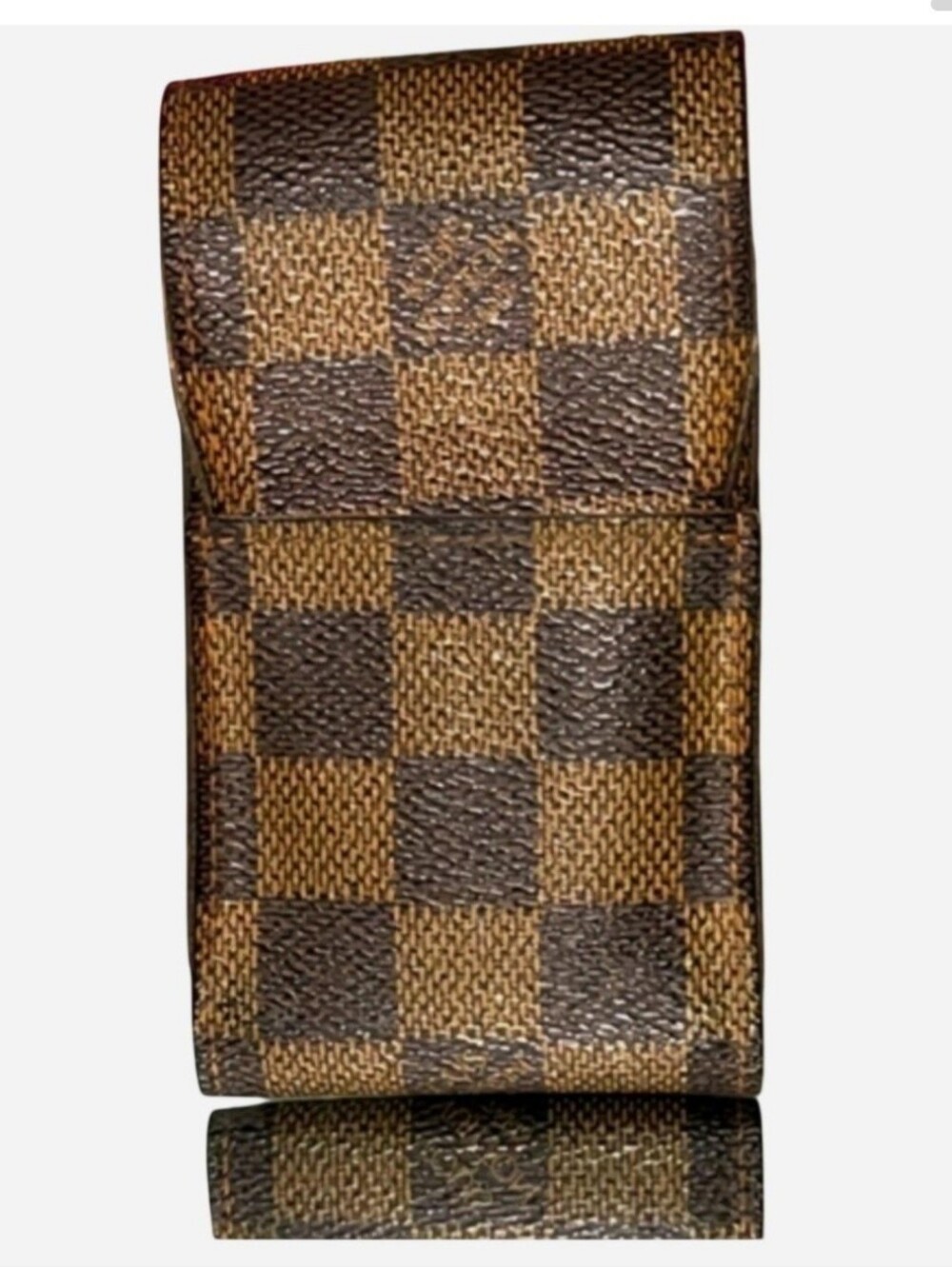 Authentic Louis Vuitton Damier Tobacco Case/Lipstick Holder/Multi Function EUC